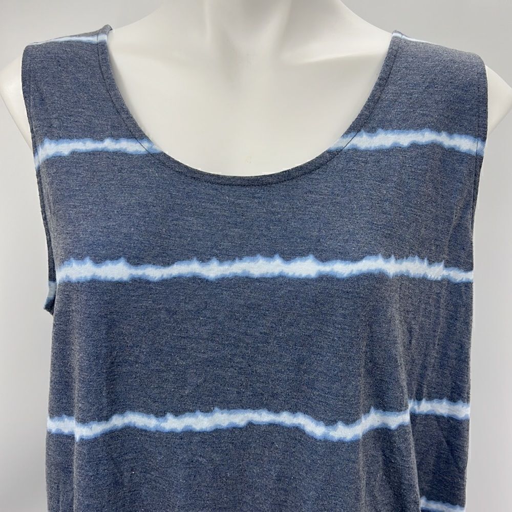Cacique sleeveless striped heather blue top - Picture 2 of 5